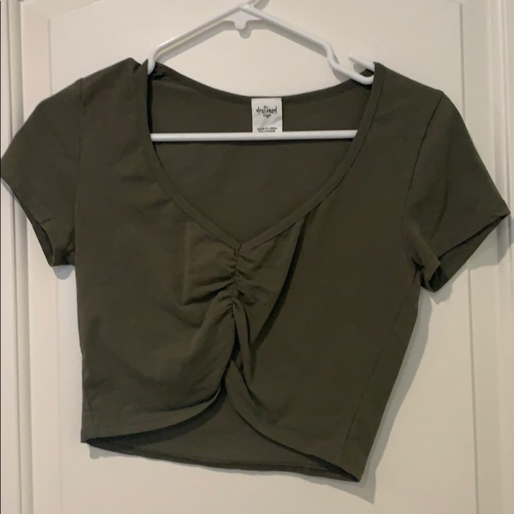 Crop top with v cut